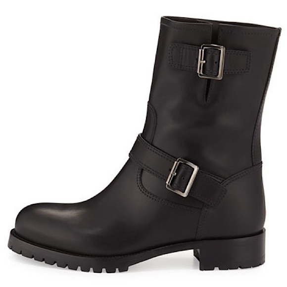 Authentic Prada Calf Leather Moto Boots - Picture 2 of 16